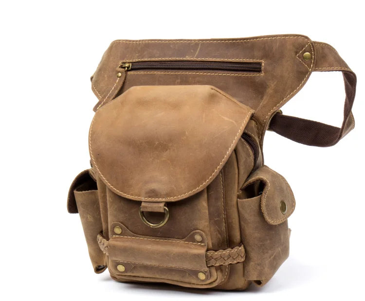 Bolsa de anca em pele crazy horse — Modelo G — Imagem de detalhe