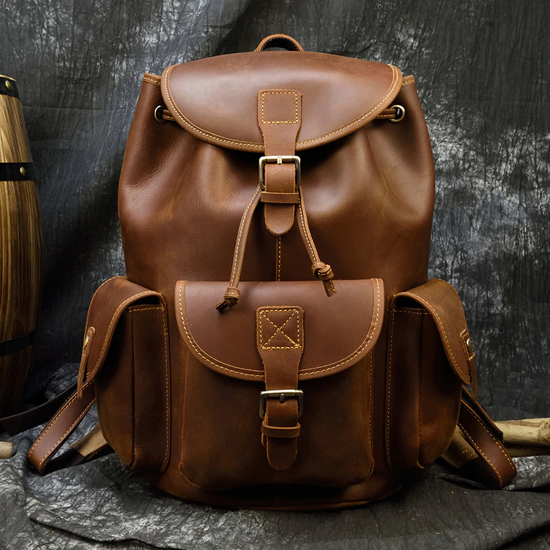 Rucksack aus Crazy Horse-Leder — Modell A